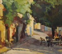 Kawiarnia w Aiguines, 70x80